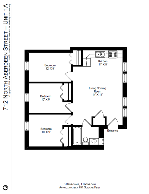 712 S Aberdeen St 2-4 Beds Apartment for Rent - Photo Gallery 17